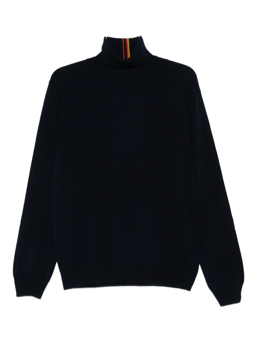Paul Smith Stripe-detail Turtleneck Sweater In Black