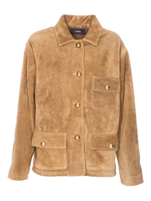 Arma suede button-fastening jacket