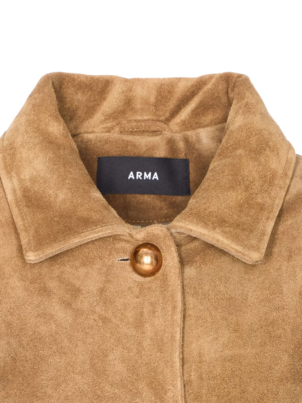 Arma Suède jack met knoopsluiting Bruin