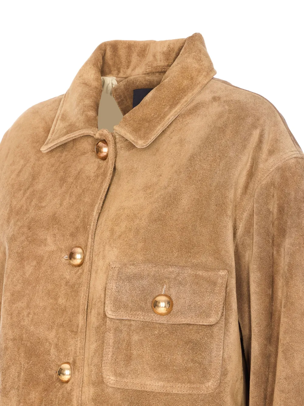 Arma Suède jack met knoopsluiting Bruin
