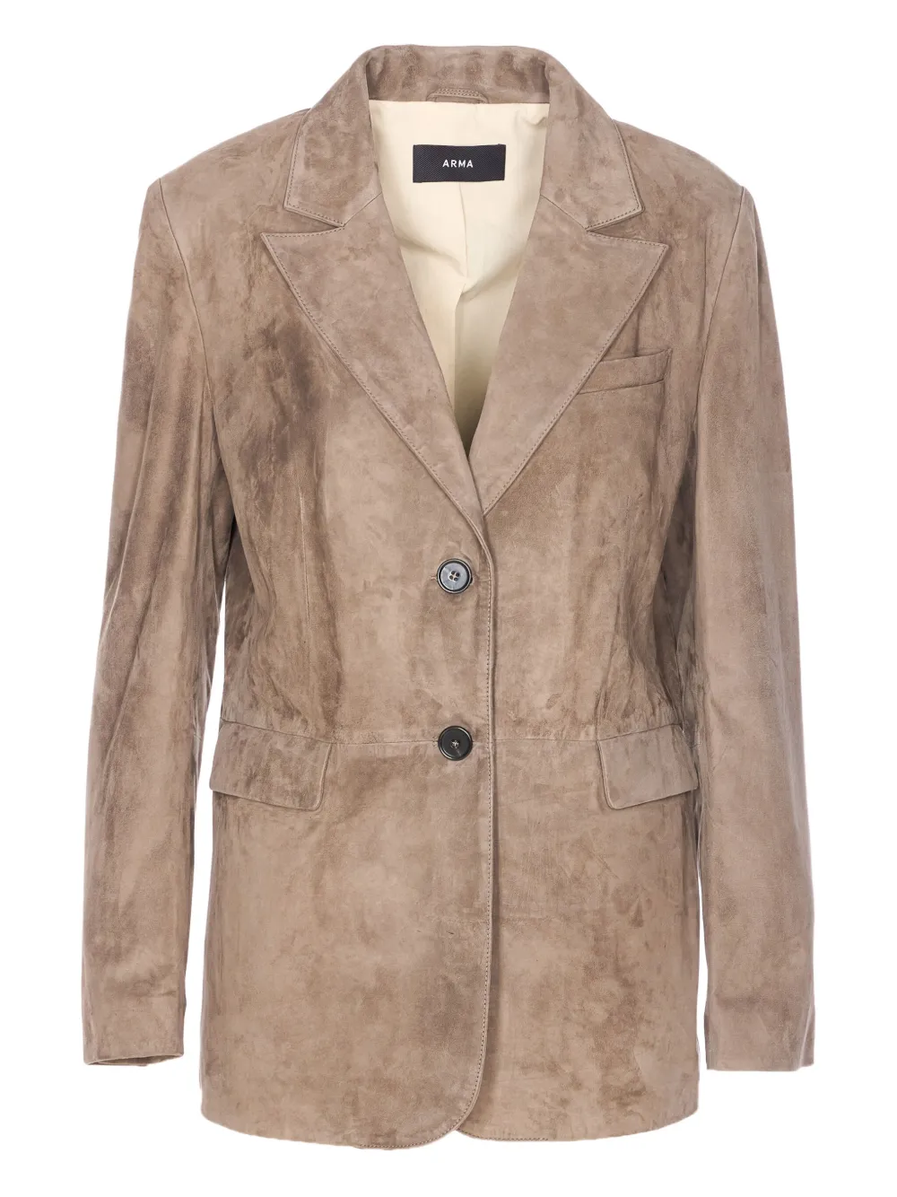 Arma Suède blazer met knoopsluiting Bruin