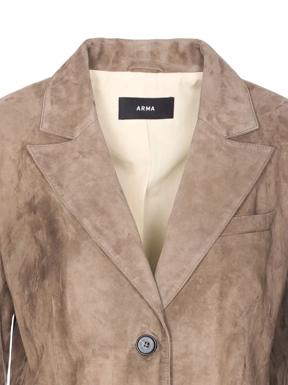 Arma Suède blazer met knoopsluiting Bruin