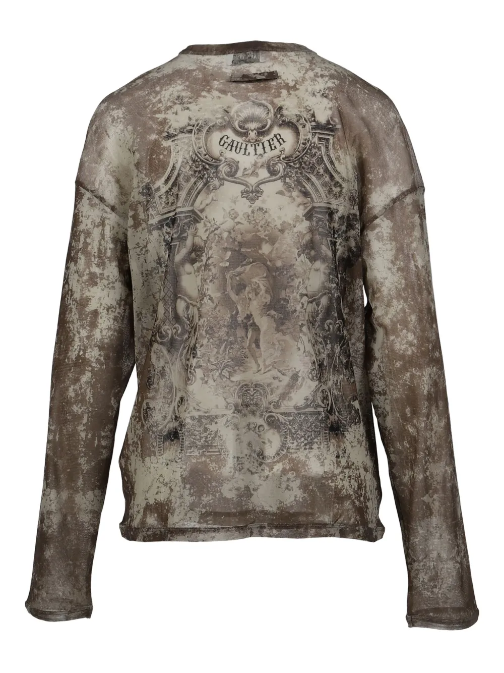Jean Paul Gaultier Médaillon-print Long-sleeve T-shirt In Multi