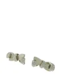 CHANEL Pre-Owned 2016 Silver Rhinestones Ribbon Clip on Earrings costume earrings