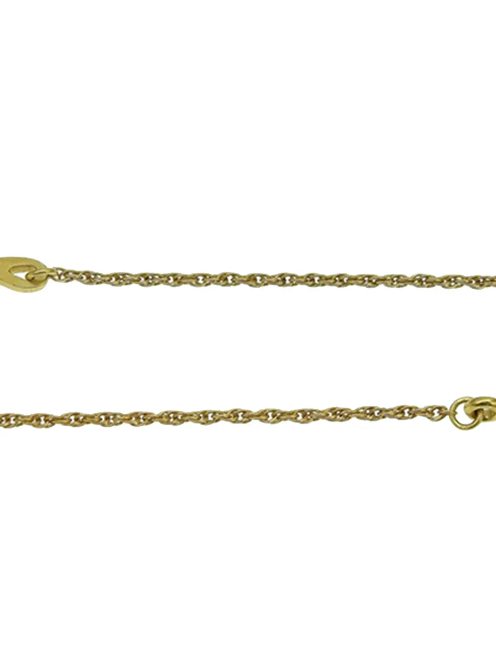 Pre-owned Chanel 1999 Gold Plated Logo Ribbon Pendant Necklace Costume Necklace