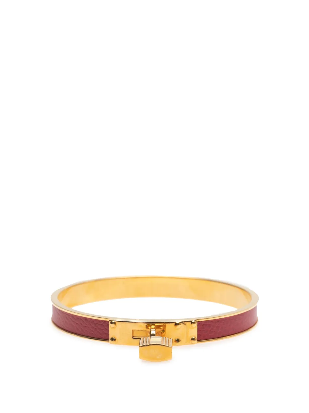 Hermès Pre-Owned 2000-2025 Courchevel Kelly Cadena Lock Bangle Hermès Pre-Owned 2000-2025 Courchevel Kelly Cadena Lock Bangle