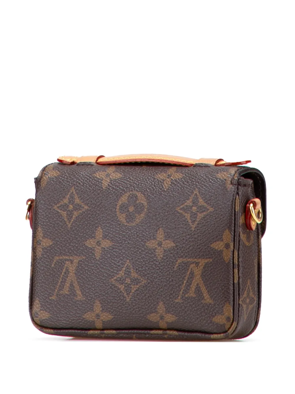 Pre-owned Louis Vuitton 2021-2025 Monogram Micro Metis Satchel In Brown