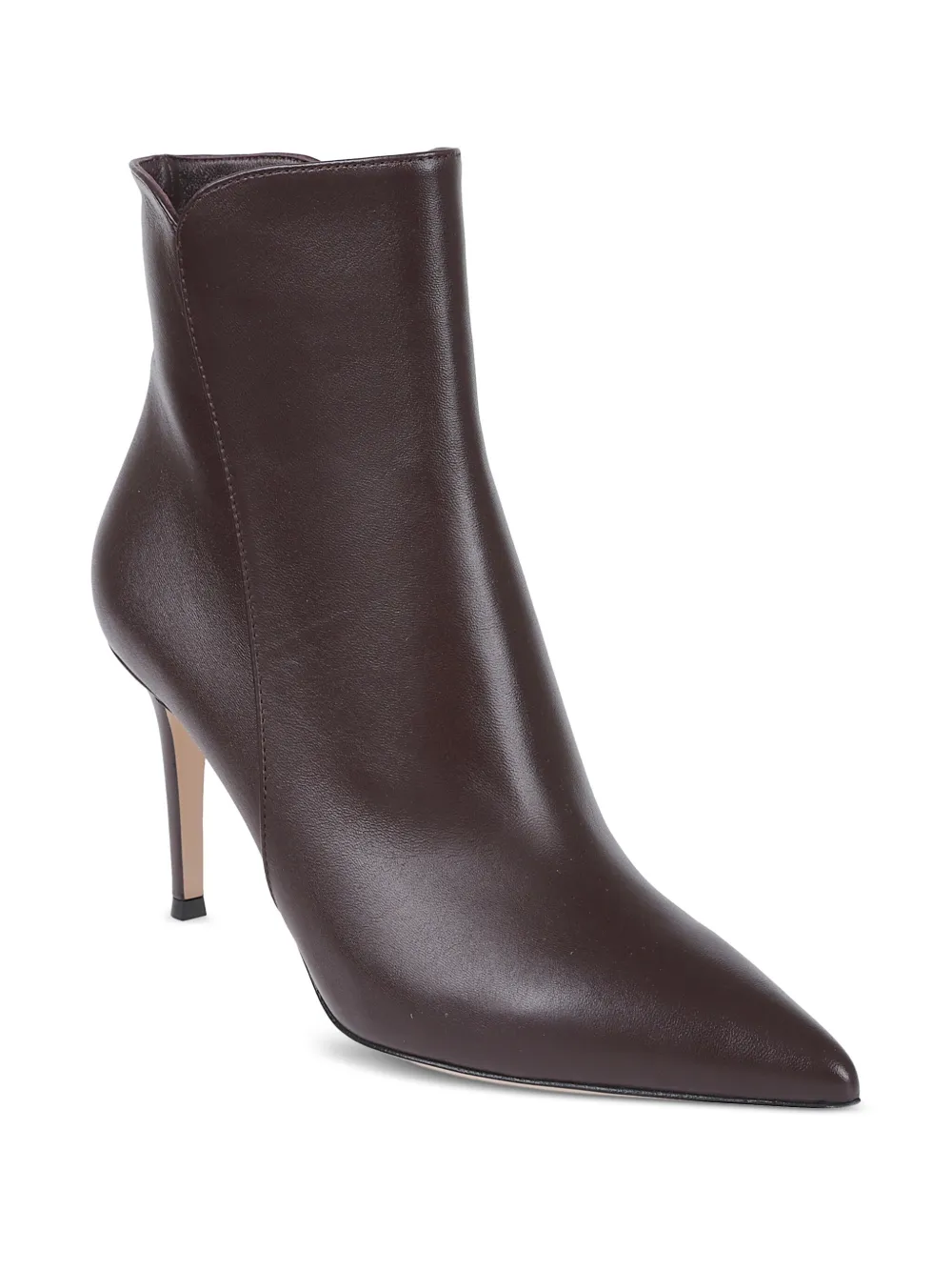 Gianvito Rossi Laarzen met puntige neus en rits Bruin