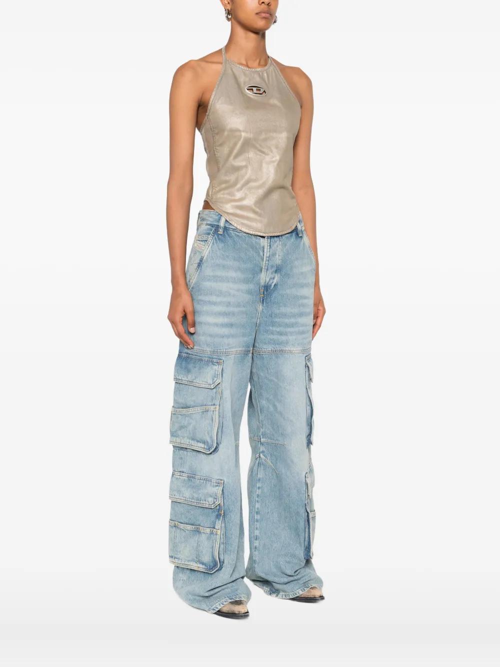 Diesel Top met halternek Goud