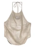 Diesel halterneck logo top - Gold