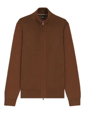 Axel Arigato Core Zipped high-neck Cardigan | Brown | FARFETCH