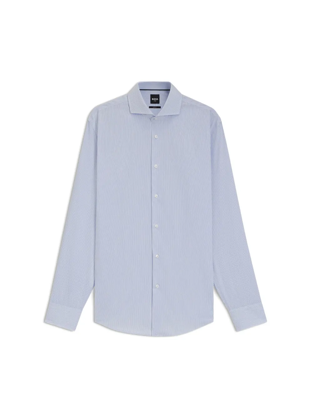 BOSS striped long-sleeved shirt - Blauw