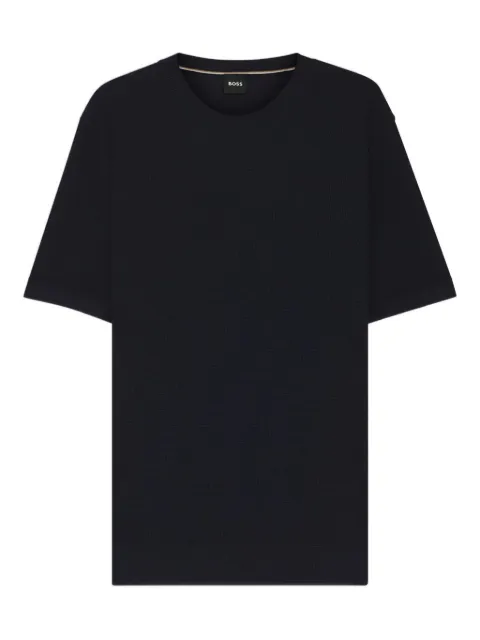 BOSS textured crew-neck T-shirt