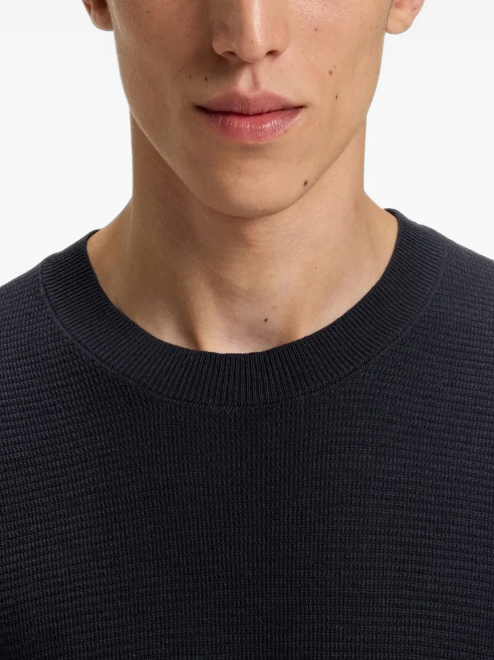 BOSS T-shirt met ronde hals Blauw