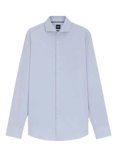 BOSS pointed-collar cotton shirt