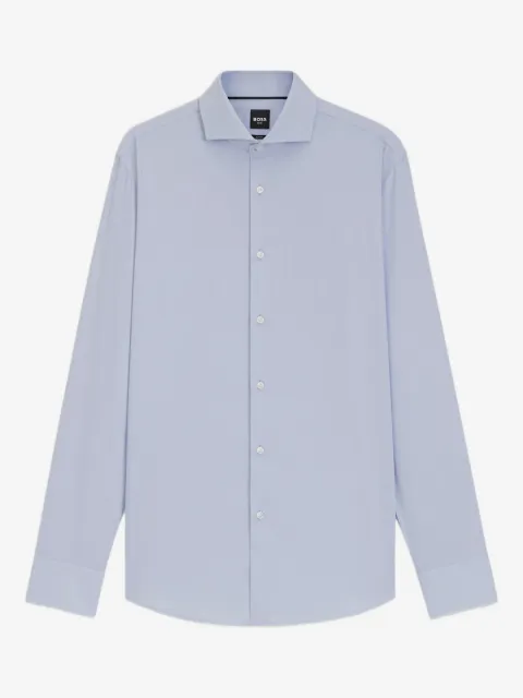 BOSS pointed-collar cotton shirt