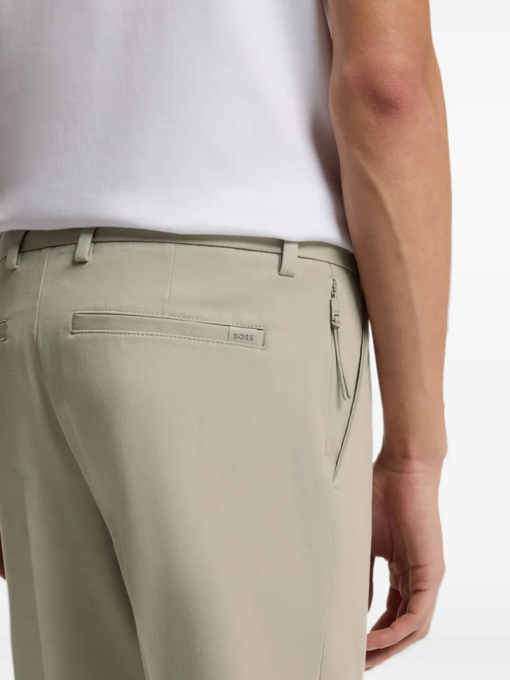 BOSS Regular-fit broek Beige