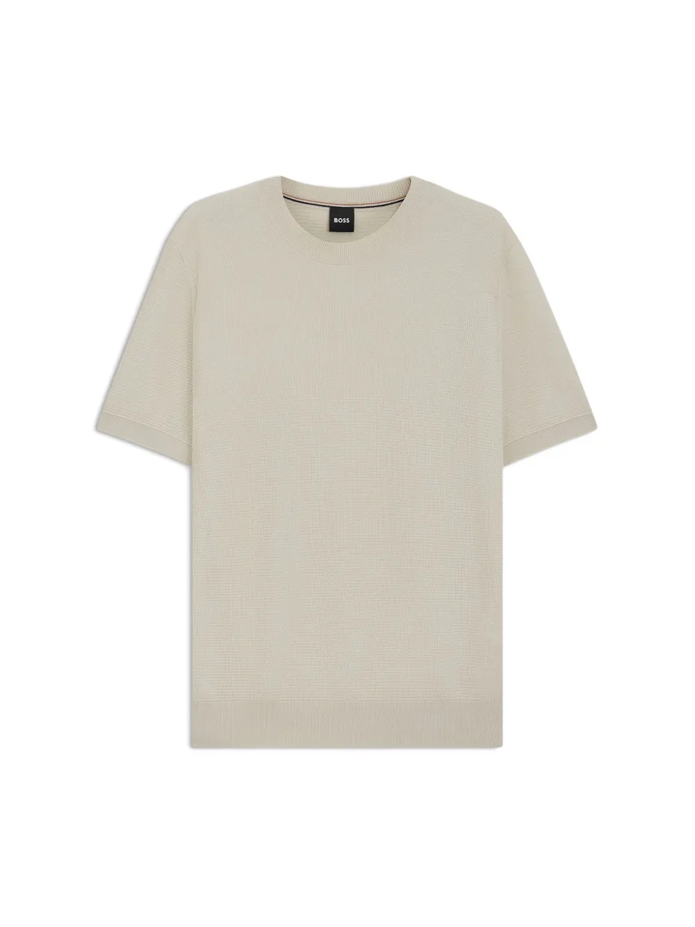 BOSS knitted crew-neck T-shirt - Beige