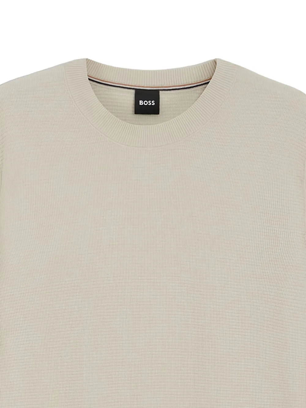 BOSS Gebreid T-shirt Beige