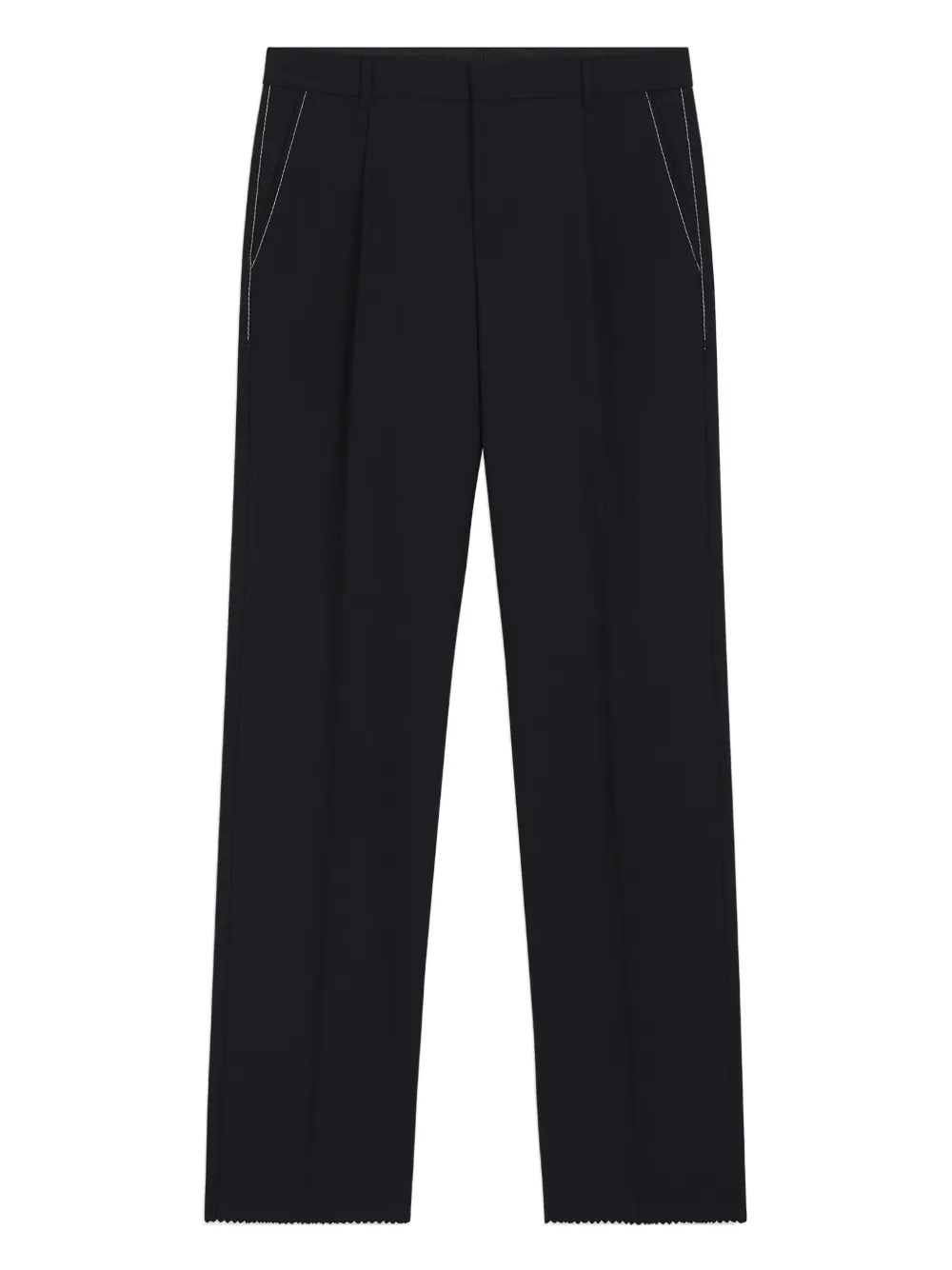 BOSS Broek met gewelfde afwerking Blauw