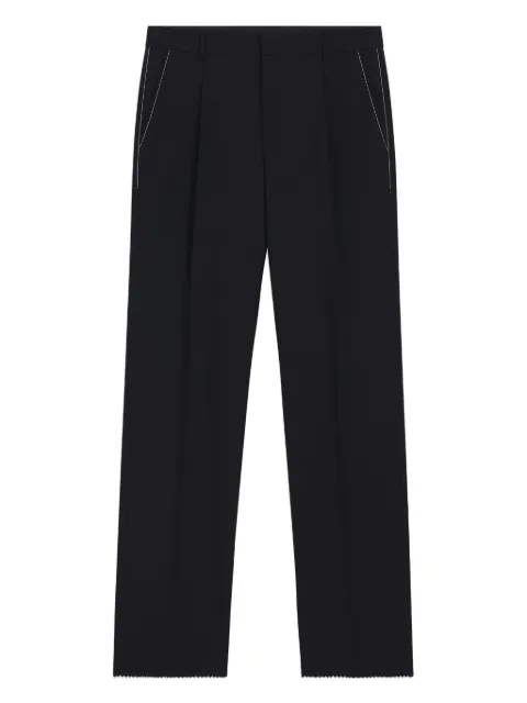 BOSS darted scallop-hem trousers