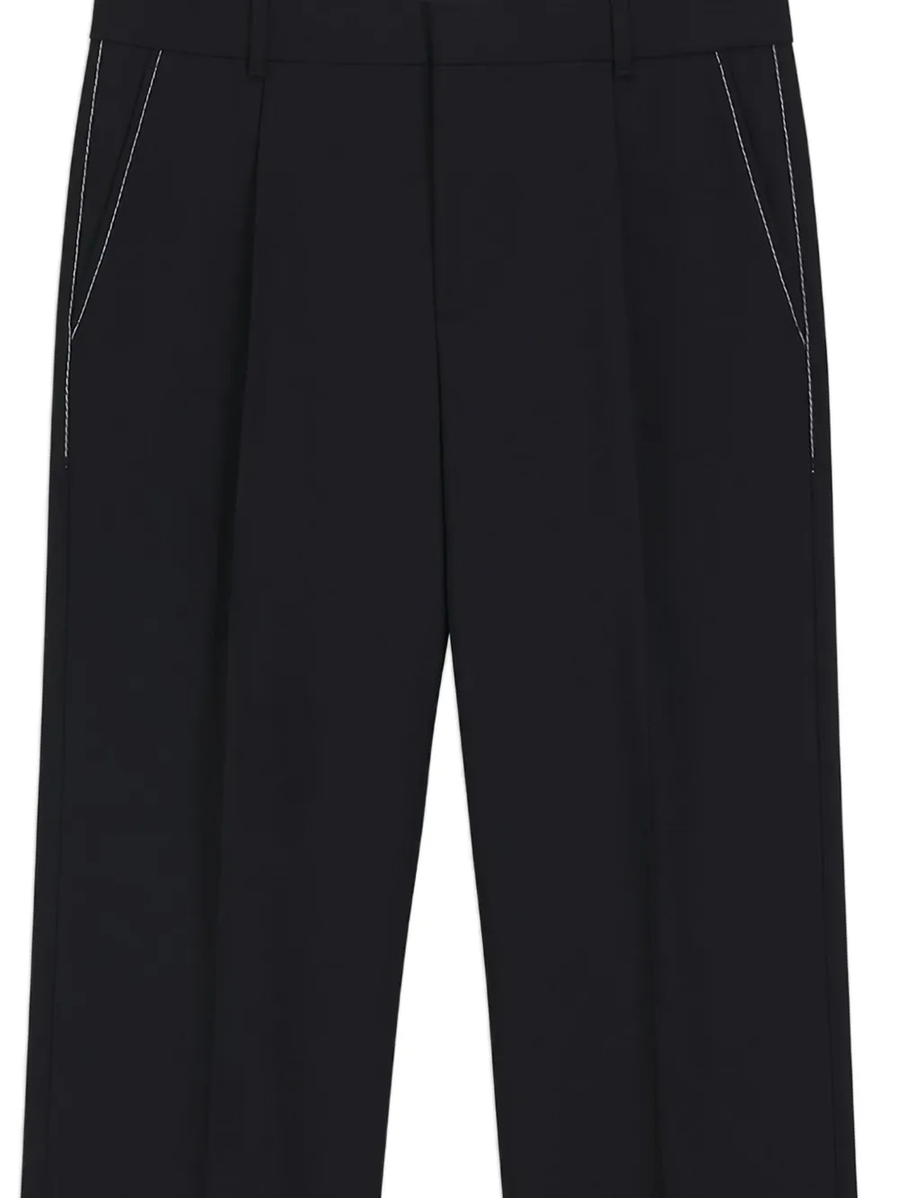 BOSS Broek met gewelfde afwerking Blauw