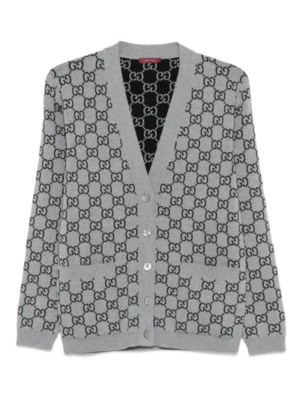 GUCCI 七分袖 クロシェ カーディガン GGロゴ Mサイズ 31604644_61223876_600.jpg