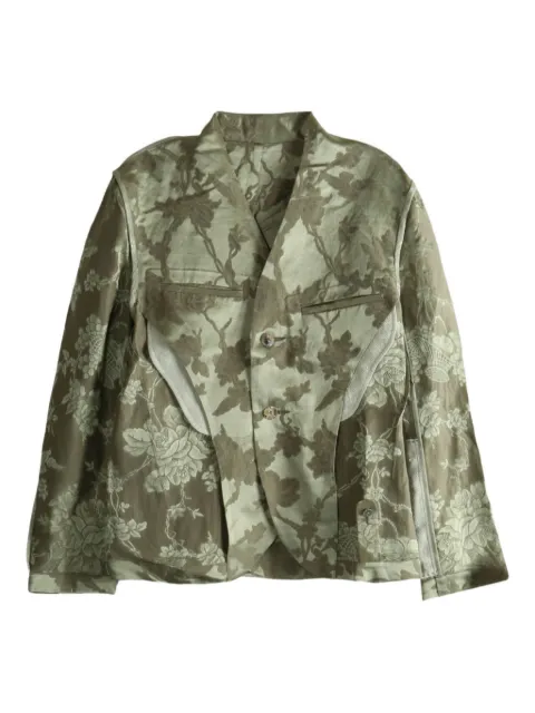 COMMUNS floral-brocade blazer