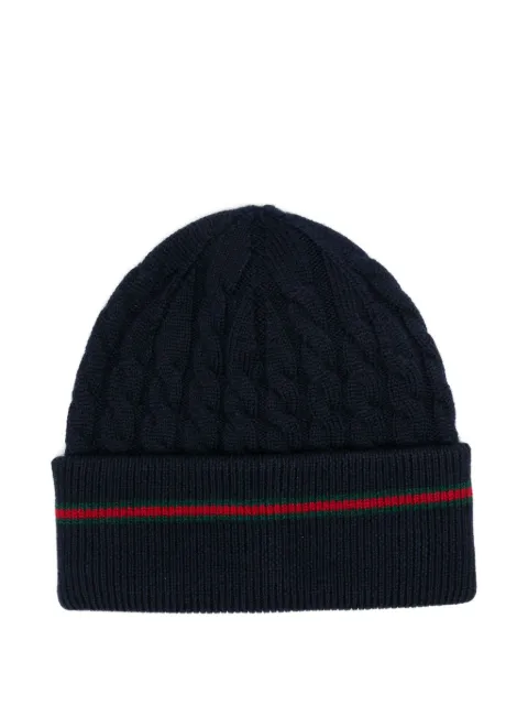 Gucci Kids gorro tejido de ochos con motivo de rayas