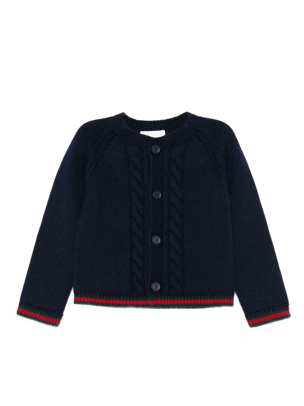 Gucci Kids Kabelgebreid vest Blauw