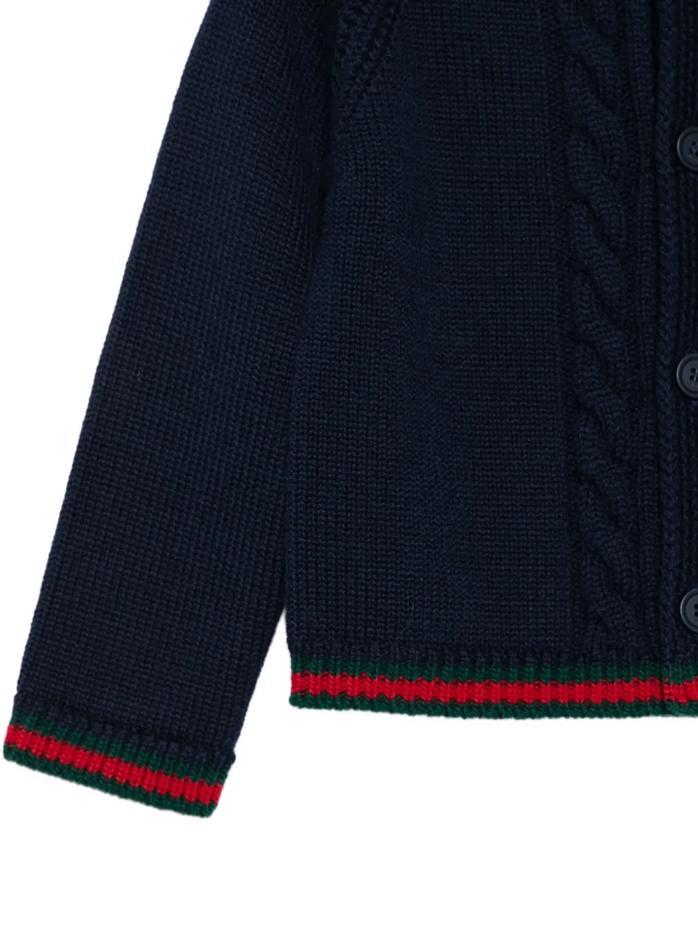 Gucci Kids Kabelgebreid vest Blauw