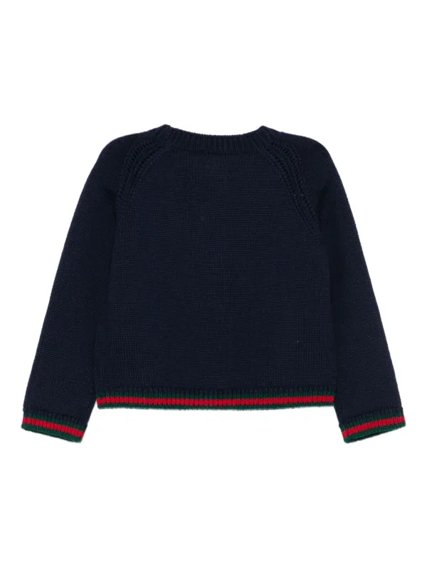 Gucci Kids ケーブルニット カーディガン | ブルー | FARFETCH JP