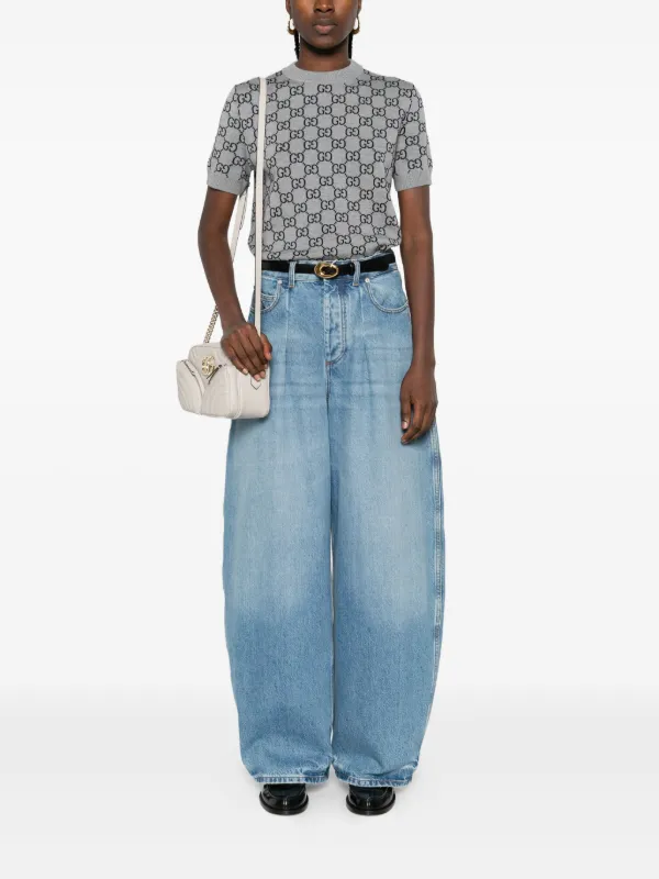 【GUCCI 】GGパターン Tシャツ M Gucci GG-pattern short-sleeve t-shirt | Grey | FARFETCH