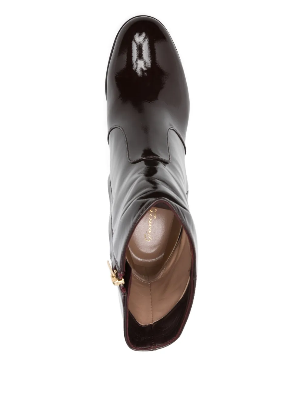 Gianvito Rossi Platform Leather Boots In Brown