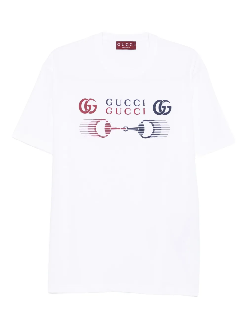 Gucci ホースビット ロゴ Tシャツ - ホワイト Gucci ホースビット ロゴ Tシャツ - ホワイト