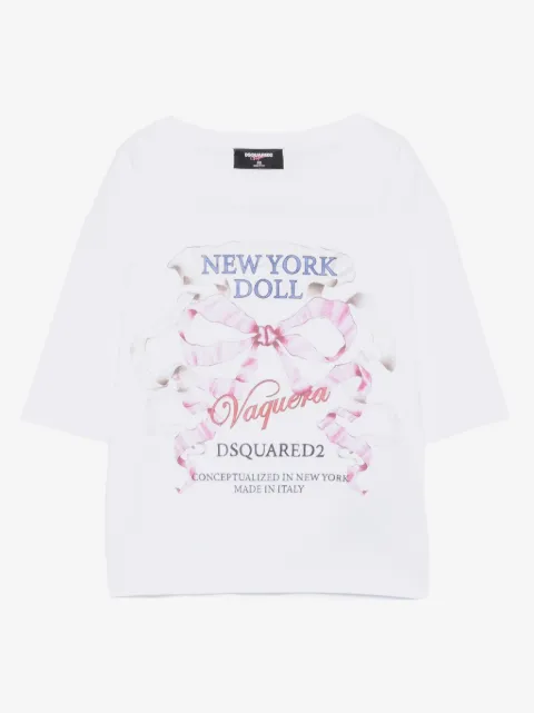 DSQUARED2 crew-neck front-print top