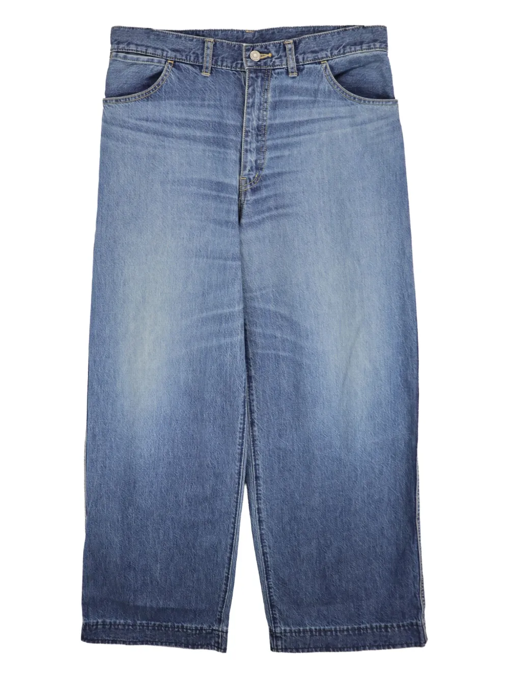 N.HOOLYWOOD faded-wash cotton denim jeans | Blue | Image 1
