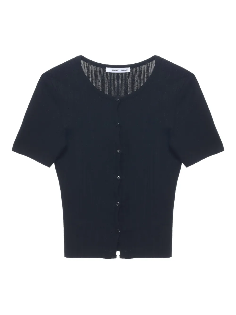 SAMSOE SAMSOE Cardigan Sajuni a coste - Nero