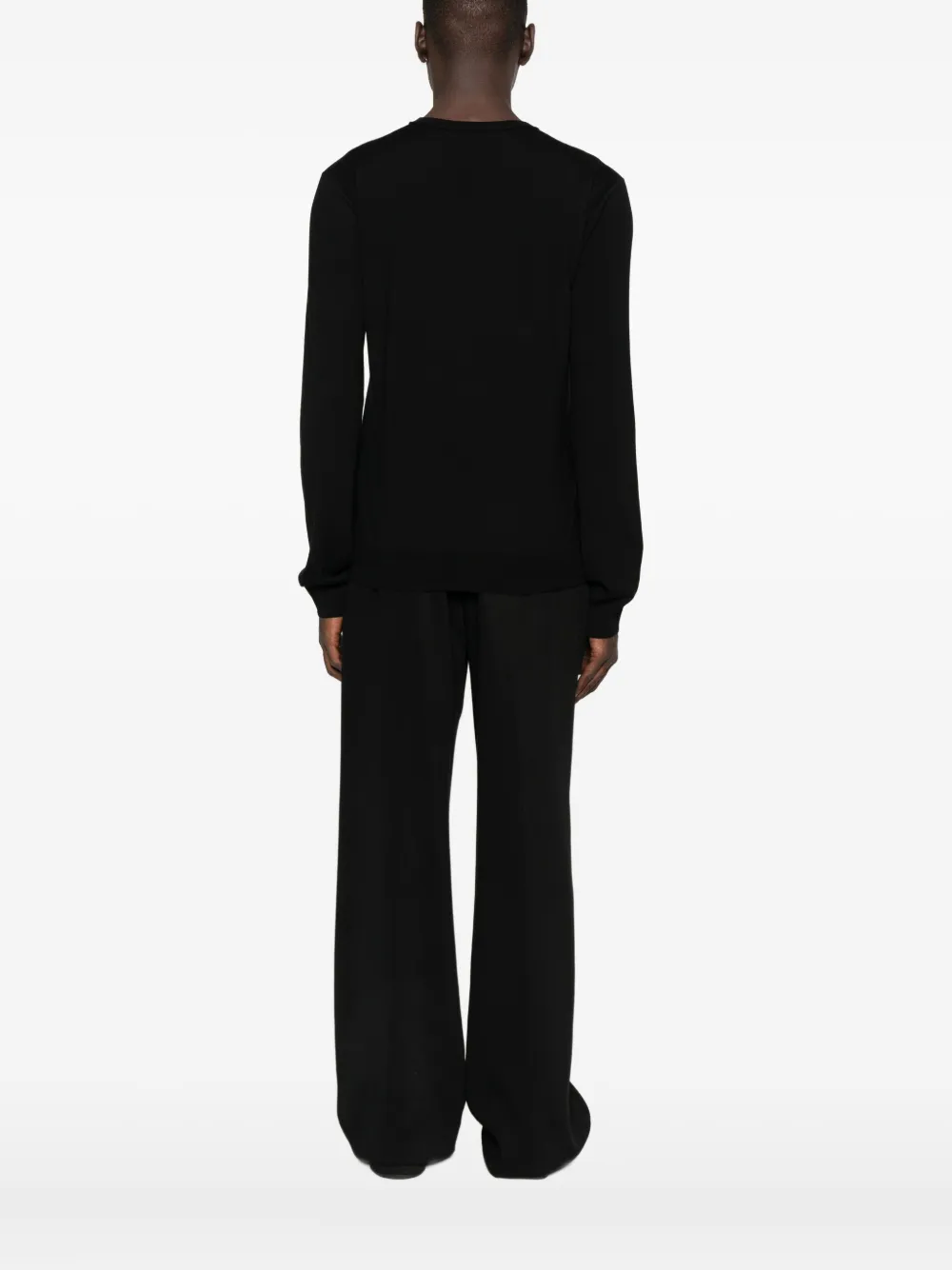 The Row Wollen sweater met V-hals Zwart