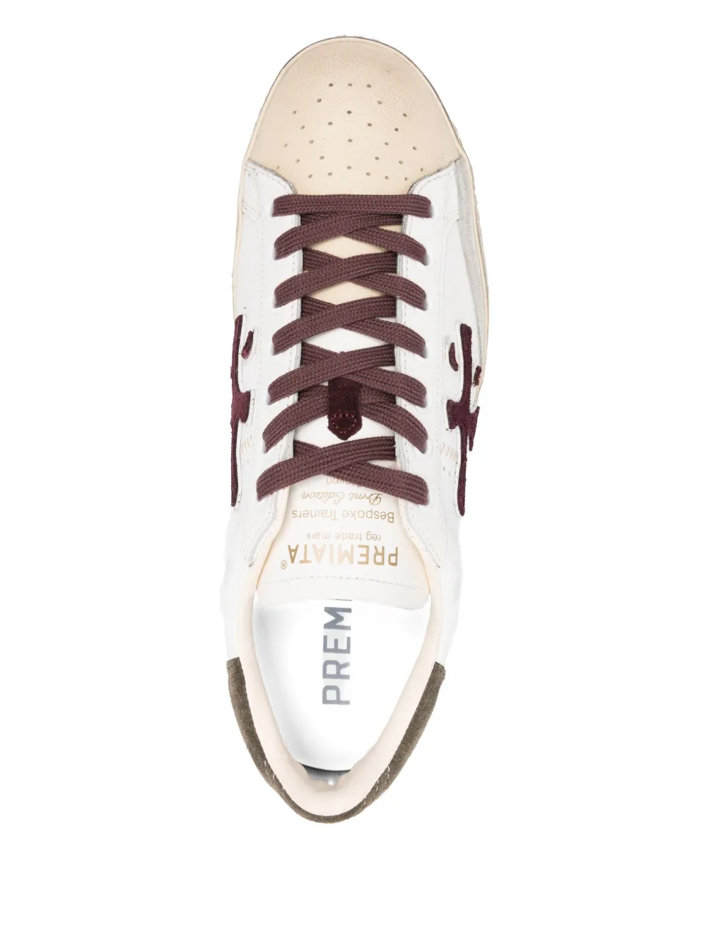 Premiata logo-detail leather low-top sneakers White