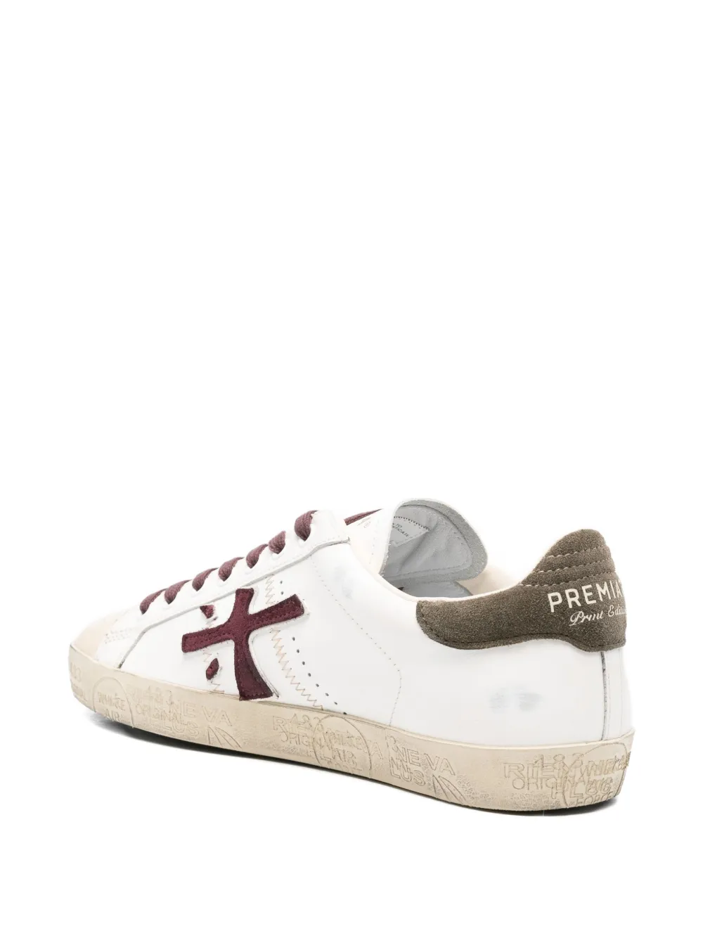 Premiata logo-detail leather low-top sneakers White