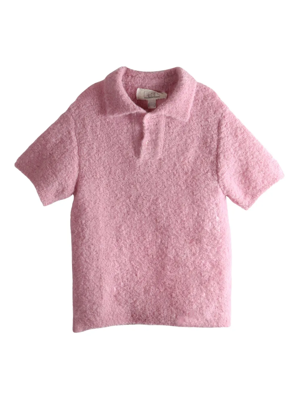 Erl Gender Inclusive Alpaca Blend Polo Sweater In Pink