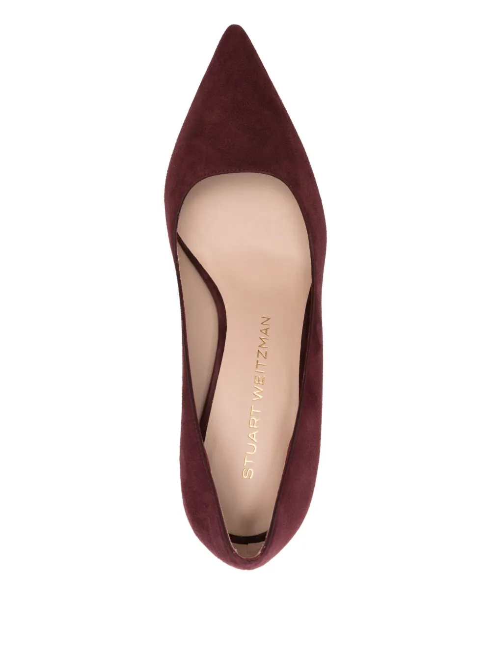 Stuart Weitzman 80mm Pointed-toe Suede Heeled Pumps In Red