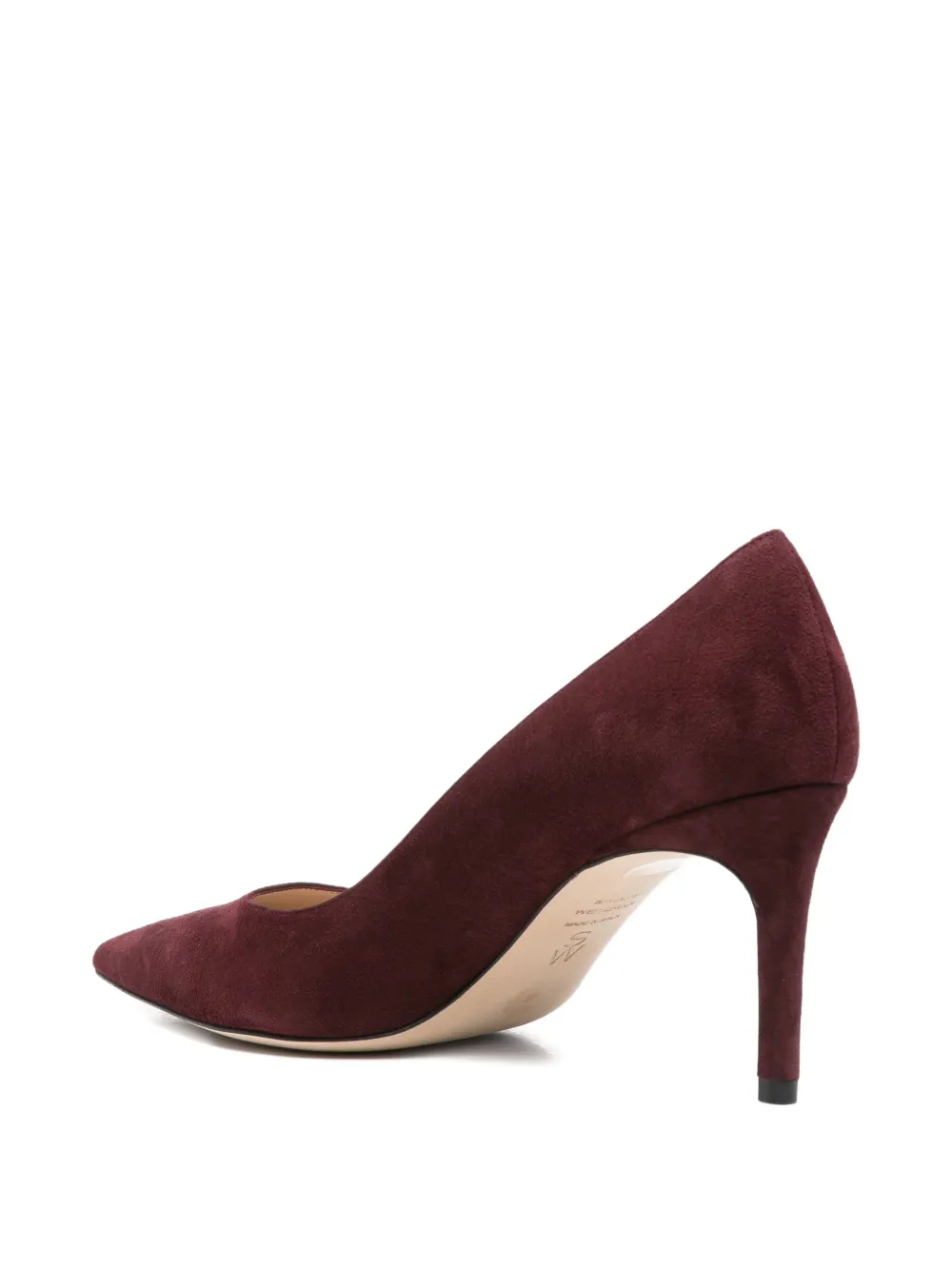 Stuart Weitzman 80mm Pointed-toe Suede Heeled Pumps In Red
