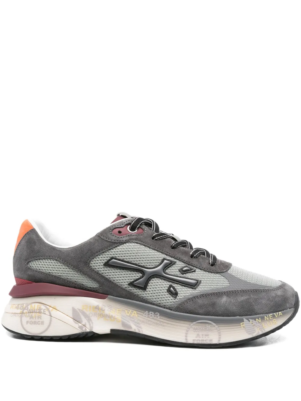 Premiata suede mesh low-top sneakers Grey