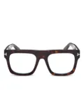 TOM FORD Eyewear clip-lenses square-frame glasses - Brown