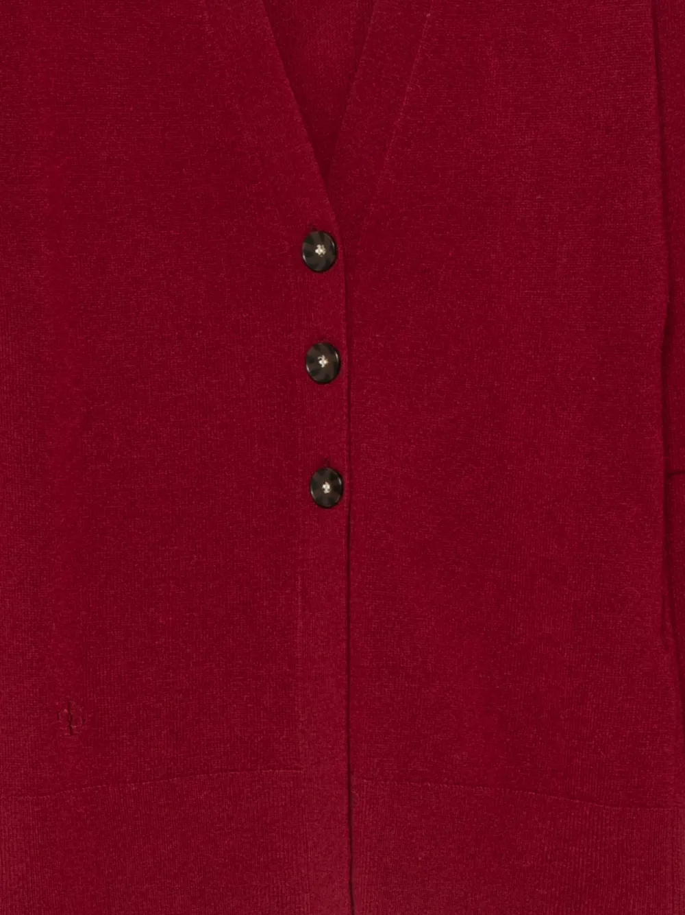 The Garment Button Cardigan In Burgundy