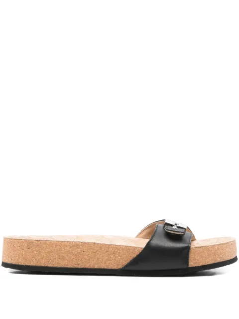 buckle-fastening platform sandals