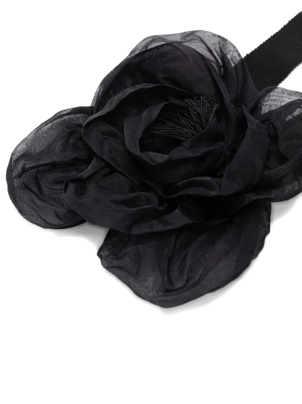 Parlor Rose-shaped Choker Necklace In Black