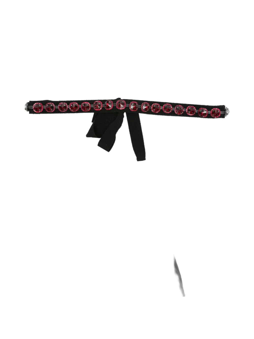 Parlor Crystal-embellishment Belt In Black